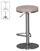 FineBuy Barhocker Edelstahl Taupe höhenverstellbare Produktbild-Vorschau 2