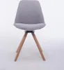 Besucherstuhl HLO-CP50 Drehbar Natura Stoff Rund  grau Produktbild-Vorschau 2