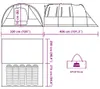 vidaXL Tunnelzelt 5 Personen Blau Wasserdicht Produktbild-Vorschau 6