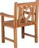 Gartensessel Herz Teakholz Massivholz Gartenstuhl Holzstuhl Produktbild-Vorschau 2