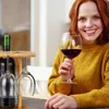 Relaxdays Weinglashalter, Bambus, für 6 Gläser, rund Ø Produktbild-Vorschau 5