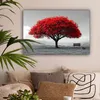 Leinwand Bilder 90x60 cm - Lebensbaum - Rot - Natur - Produktbild-Vorschau 2