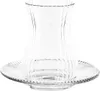 Verres à thé avec soucoupes - lot de 6 avec motif en Voir les images du produit 2