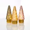 LED Winterglas Dekoration Tannenbaum mit Timer Battierien Produktbild-Vorschau 5