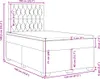 vidaXL Boxspringbett mit Matratze Hellgrau 120x190 cm Stoff Produktbild-Vorschau 8