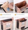 A collage of four images showing how to install a foldable trash can. Náhľad obrázku produktu