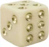 Mauro Ferretti Cube Quarzy 8x8x8 cm blanc doré Voir les images du produit 1