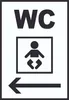 WC Wickelraum links Schild A6 Rückseite selbstklebend Produktbild-Vorschau 1