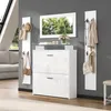 Merax set armadio 4 pezzi con specchio e scarpiera, armadio Anteprima dell’immagine prodotto 3