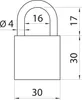 ABUS TITALIUM Vorhängeschloss mit Bügel und Falle 30 mm, 2 Produktbild-Vorschau 2