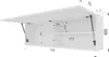 A technical drawing of a white wall-mounted cabinet with dimensions indicated. Produktbild-Vorschau