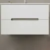 Badmöbel Set 80cm, 3-teilig, Holzopitk weiß und Mattgrau | Produktbild-Vorschau 4