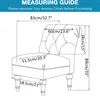 Armless Chair Slipcover Stretch Samt Elasthan Stuhlbezüge  Produktbild-Vorschau 5