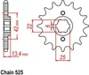 Ritzel 16Z Teilung 525 für Honda CB 350 450 S CMX 450 VT Produktbild-Vorschau 1