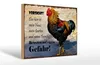 Holzschild Hinweis 30x20cm Huhn Vorsicht das mein Haus Produktbild-Vorschau 1