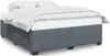 The Living Store Bettgestell Dunkelgrau 200x200 cm Samt Produktbild-Vorschau 2