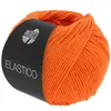 A ball of orange yarn with a black label. Produktbild-Vorschau