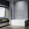 A modern bathroom with a bathtub and a shower screen. Produktbild-Vorschau