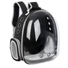 A black and clear pet carrier backpack with white trim and straps, shown against a white background. Voir les images du produit