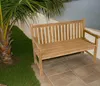 Lesli Living Landhausbank Cardiff 130 cm Teak C-Grade Produktbild-Vorschau 3