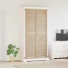 vidaXL Porta armadio 2 pz Naturale 201 x 2,1 x 49,5 cm Anteprima dell’immagine prodotto 2