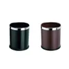 Two cylindrical waste bins, one black and one brown, are shown against a white background. Produktbild-Vorschau
