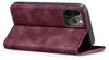 A burgundy flip case for an iPhone 12 Pro is shown on a white background. Produktbild-Vorschau