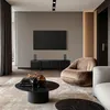 A modern living room with a TV and seating area. Produktbild-Vorschau