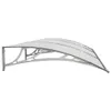 vidaXL Tettoia per porte grigio 300x100 cm in policarbonato Anteprima dell’immagine prodotto 5