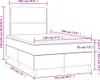 vidaXL Boxspringbett mit Matratze & LED Grau 120x190 cm Produktbild-Vorschau 7