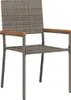 vidaXL Garten Stapelstühle 2 pcs Grau und Braun 54 x 56 x Produktbild-Vorschau 4