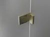 A close-up shot of a shower door hinge in brushed gold finish against a gray background. Produktbild-Vorschau
