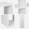 sweeek - Bücherregal Holzoptik 2 Ebenen 6 Stauräume - Weiß Produktbild-Vorschau 4
