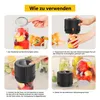 A collage of four images demonstrating how to use a vacuum sealer for jars. Produktbild-Vorschau