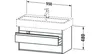Waschtischunterbau KETHO 440x950x410mm nussbaum natur Produktbild-Vorschau 2