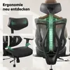 Ergonomické kreslo Naxes – Čierne Náhľad obrázku produktu 18