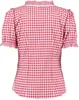 Orbis Trachtenbluse 1/2 Arm rot kariert mit Rüsche Gr. 52 Produktbild-Vorschau 1