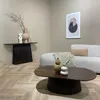 Couchtisch Salvator aus Mangoholz Oval 120cm - Walnuss Produktbild-Vorschau 2