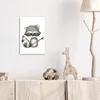 Wanddeko 20x30 cm - Kinder - Waschbär - Waldtiere, Deko, Produktbild-Vorschau 4