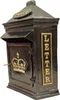 Retro Crown Post Box Briefkasten aus Metall in schwarz Produktbild-Vorschau 2