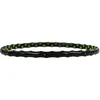A black hula hoop with green accents is displayed against a white background. Náhľad obrázku produktu
