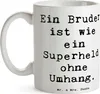 Mr. & Mrs. Panda Kaffeetasse Spruch Bruder Superheld - Weiß Produktbild-Vorschau 3
