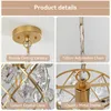 Tribesigns Moderne gouden kroonluchter, hanglamp met Productafbeelding-voorbeeld 7