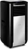 A black and silver portable air conditioner is shown from a slight angle against a white background. Produktbild-Vorschau
