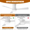 INONEFT 132 cm Deckenventilator mit Beleuchtung und Produktbild-Vorschau 7