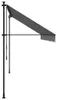 vidaXL Markise Einziehbar Anthrazit 400x150 cm Stoff und Produktbild-Vorschau 5