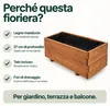 IvoQ Fioriera in legno – 80 x 40 x 32 cm – Legno – Per Anteprima dell’immagine prodotto 7