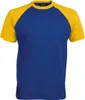 Kariban Herren Baseball T-Shirt Baumwolle Kontrast Kurzarm Produktbild-Vorschau 1