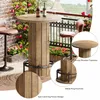 Tribesigns Runder Bartisch, 100 cm hoch, Holz, Bistrotisch Produktbild-Vorschau 6