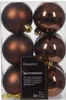 Weihnachtskugeln Kunststoff 6cm 12 Stück - Espressobraun Produktbild-Vorschau 1